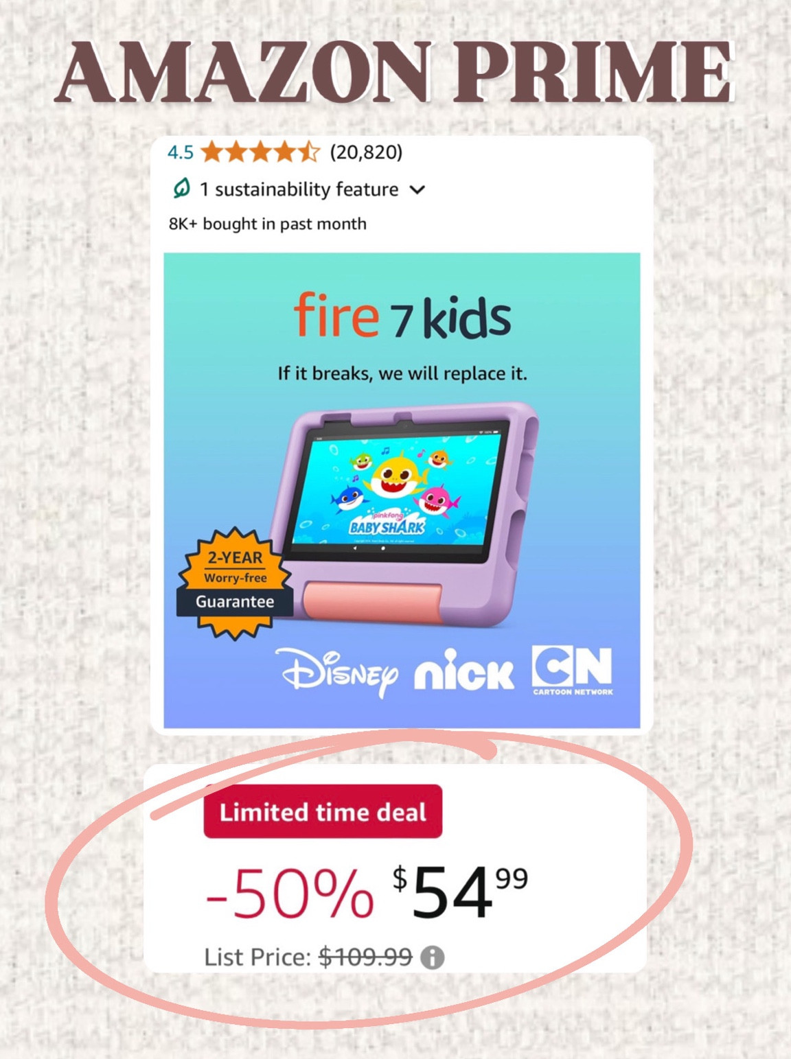 Last day 50% off!!! This Amazon kids tablet requires no WiFi connection or extra data subscription. Perfect for car rides, restaurants, dr appts etc.! The games are educational, Sofia looooves it🙌🏼💕

#LTKGiftGuide #LTKKids #LTKxPrimeDay