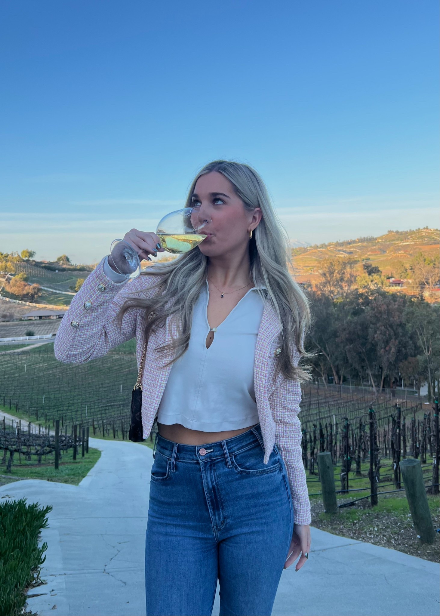 A winery hates to see me coming 🍷
#ootd #motherdenim #denimootd #tweedjacket #amazonfashion


#LTKFindsUnder50 #LTKU #LTKStyleTip