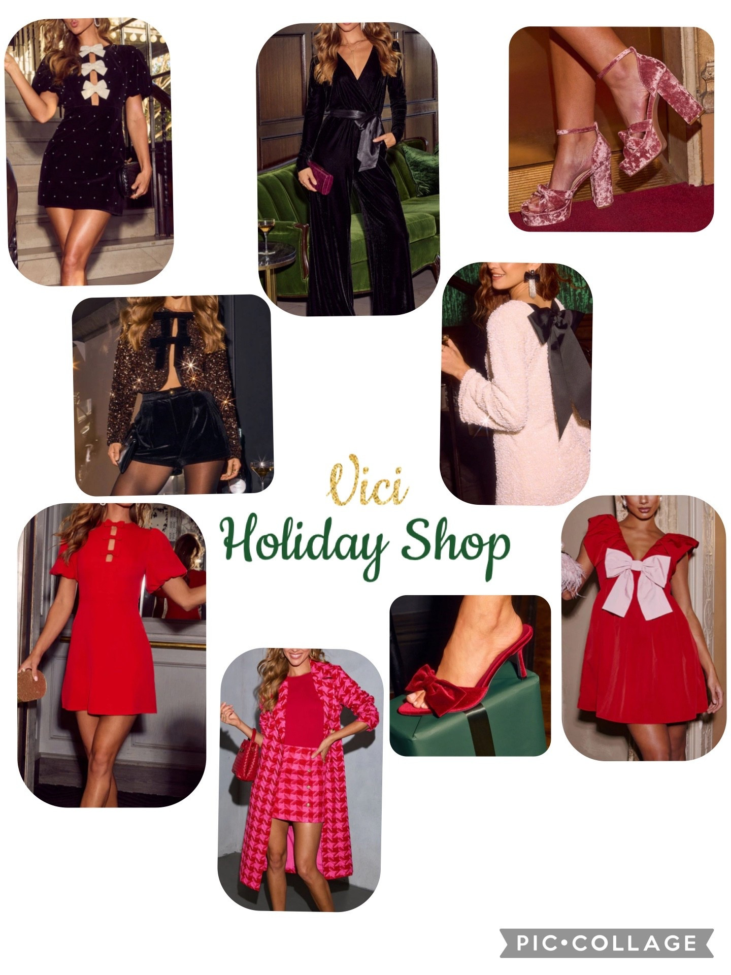 Vici is bringing it this holiday season! Look festive with a little sexy and girlie detail in these looks! The crushed velvet shoes and that red dress with the pink bow?!? So in!! Plus they are all on sale now!!

#LTKSeasonal #LTKHoliday #LTKSaleAlert