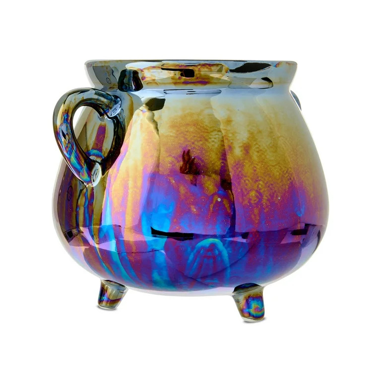 Ceramic Cauldron Tabletop Decor, Iridescent Black, 6.3", Halloween by Way To Celebrate | Walmart (US)