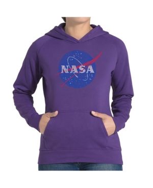 La Pop Art Women's Word Art Hooded Sweatshirt -Nasa's Most Notable Missions | Macys (US)