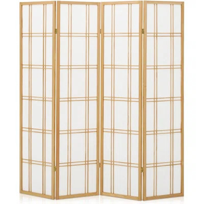 4 Panel Room Dividers, 5.7Ft Square Grid Partition Room Divider, Folding Wood Privacy Screen Freestanding Room Separation Divider Wall For Bedroom Hom | Wayfair North America