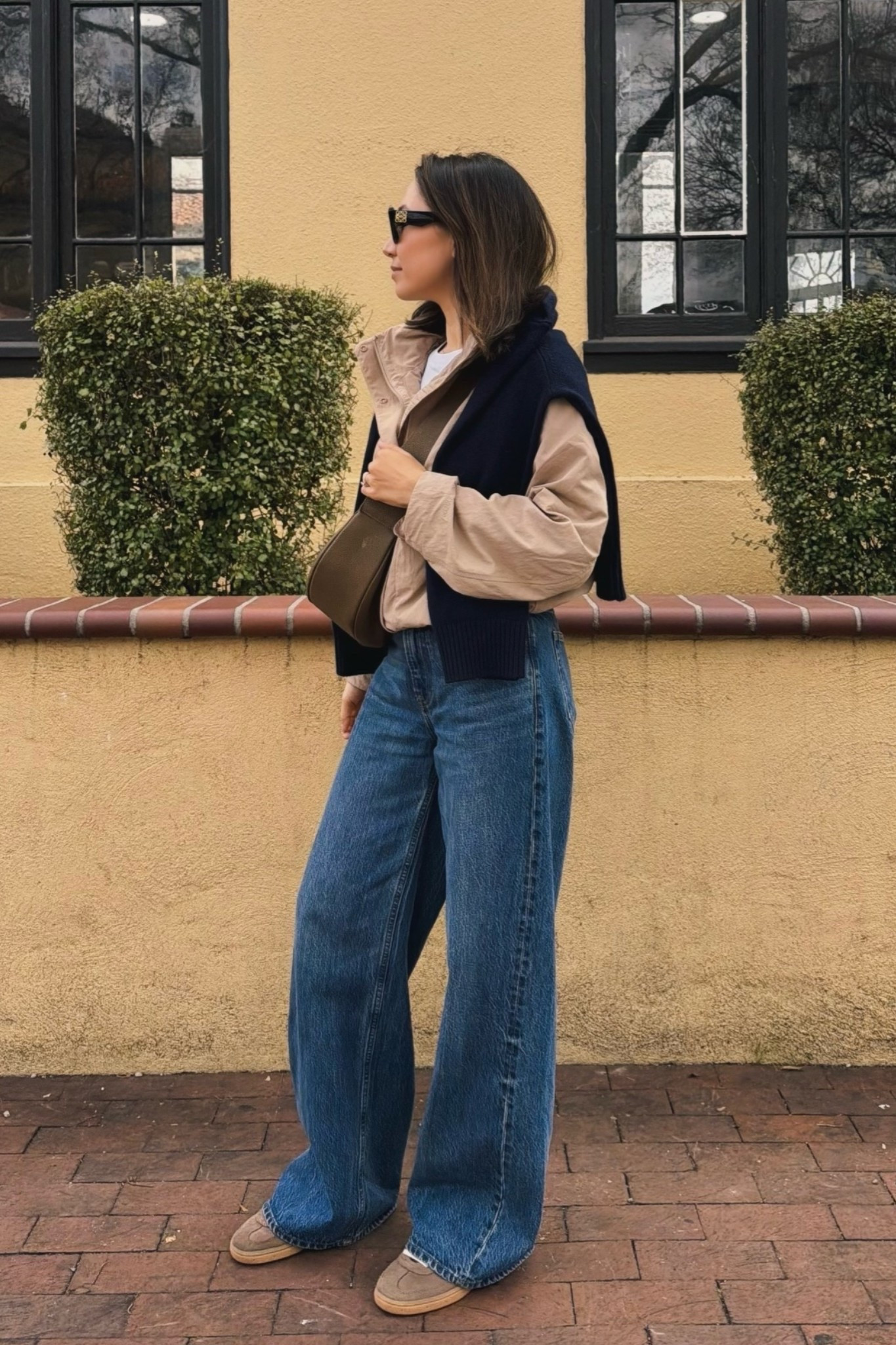 Casual fall outfit 

Most of these pieces are part of last month’s bestsellers: 
Lululemon jacket — xs, water & wind-resistant 
Abercrombie wide leg jeans — size 25 reg 
Amazon leather crossbody 
Adidas spezial sneakers - have some arch support 

Fall finds / jeans  / casual style / matching sets

#LTKSeasonal #LTKootd