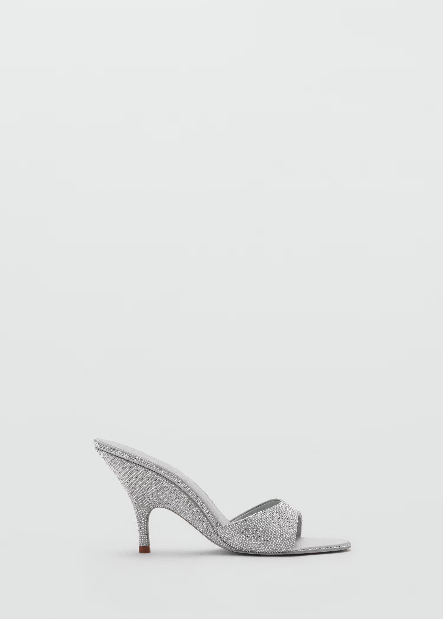 Wedge heeled sandals with rhinestones | MANGO (UK)