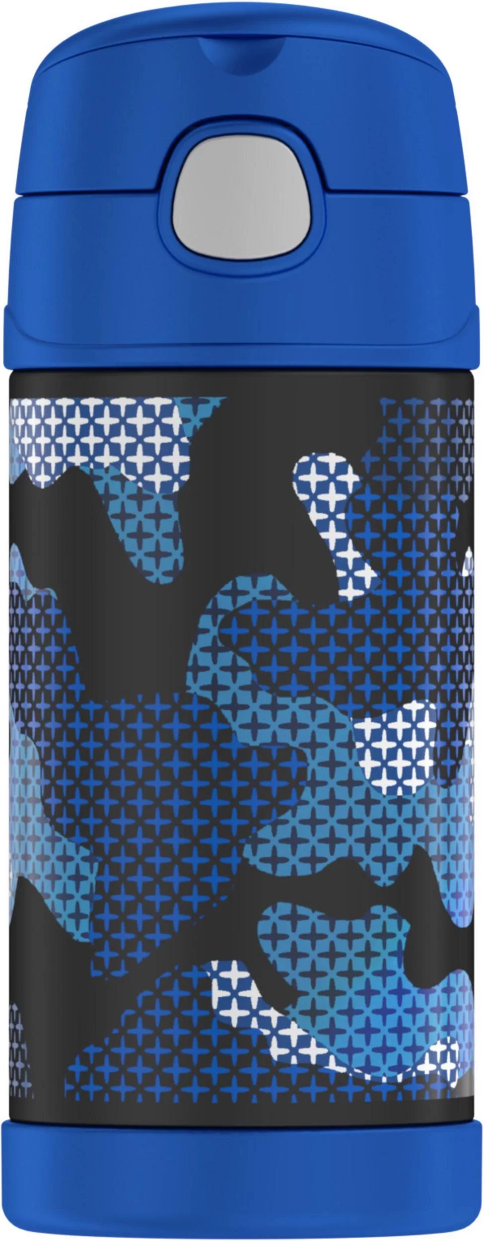 Thermos Funtainer Vacuum Insulated Stainless Steel Bottle with Straw, Blue Camo, 12oz - Walmart.c... | Walmart (US)