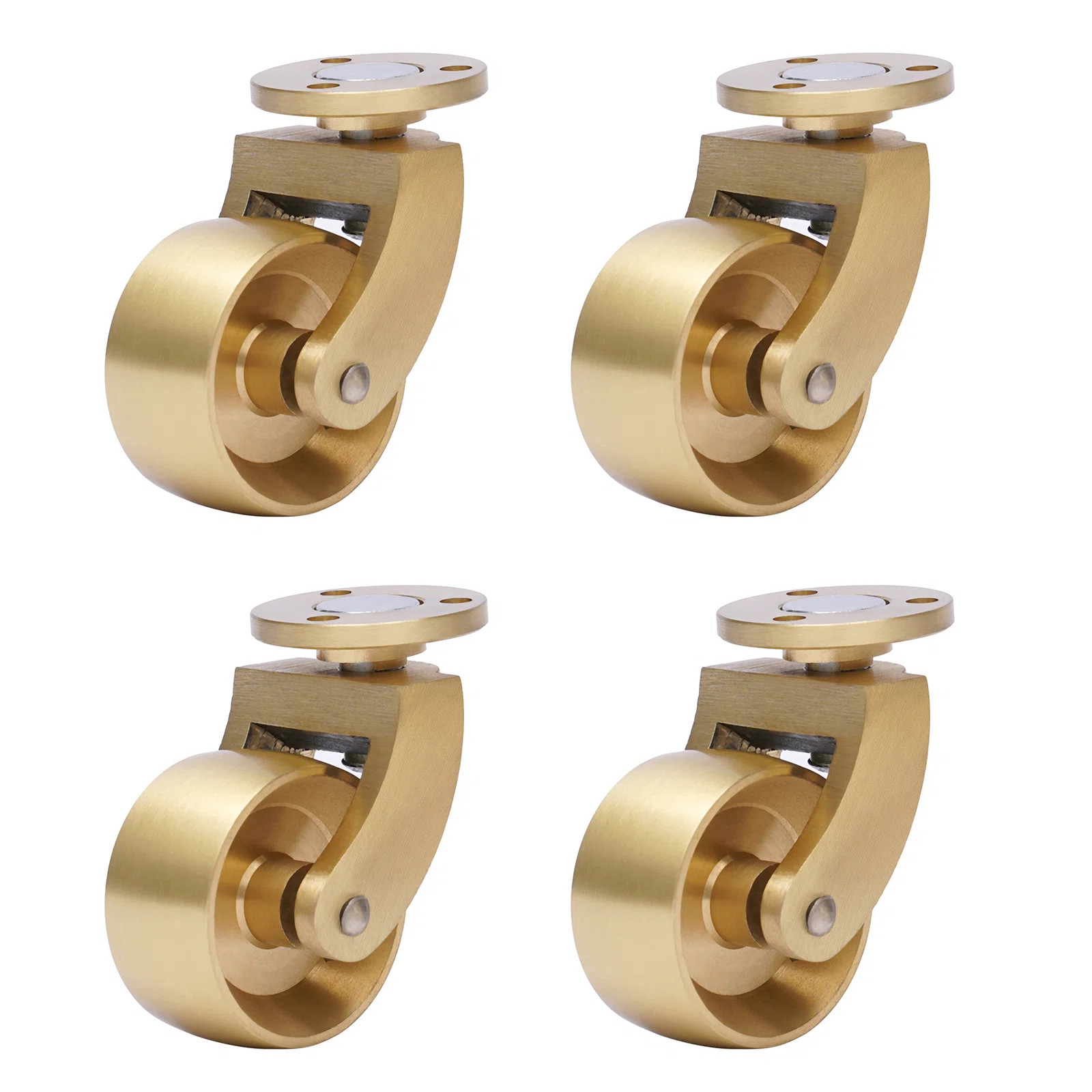 4pcs Brass Casters 360-degree Rotation Load-bearing Capacity 440 pounds | Wayfair North America