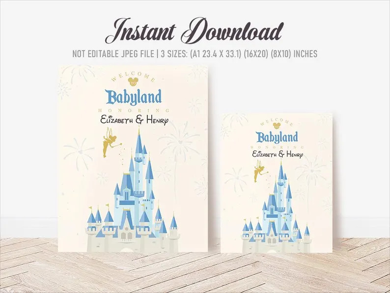 Printable Babyland Birthday Welcome Sign, Disneyland Boy Welcome Sign, Babyland Welcome Sign, Bab... | Etsy (US)
