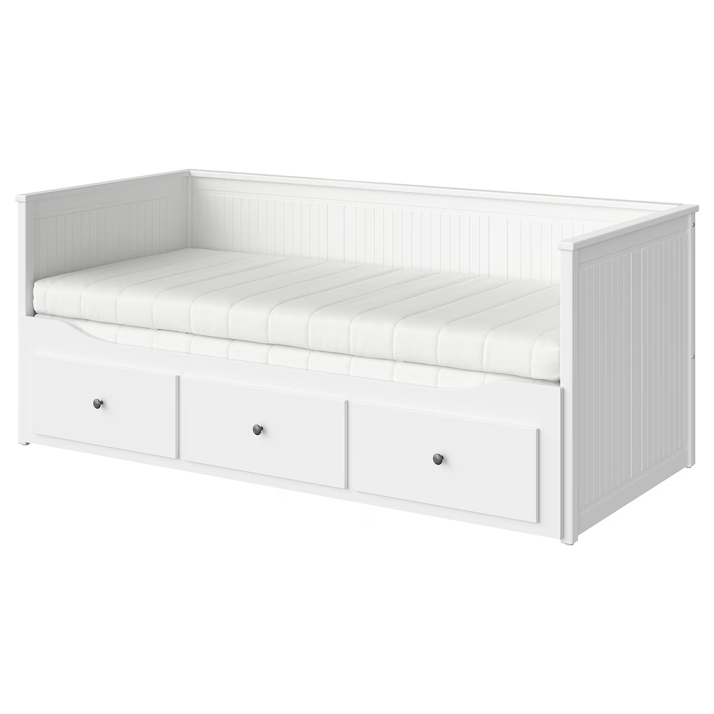 HEMNES Tagesbett/3 Schubladen/2 Matratzen, weiß/Åsvang fest, 80x200 cm - IKEA Deutschland | IKEA (DE)