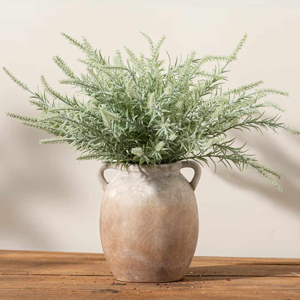 Ceramic Flower Vase 7.6 inch Farmhouse Rustic Vase Decorative Pottery Terracotta Vases for Home D... | Amazon (US)