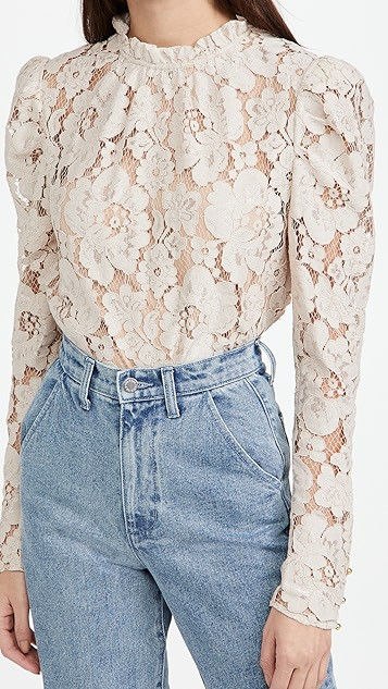 Emma Puff Sleeve Lace Top | Shopbop