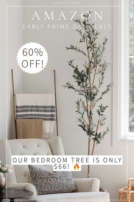 Our bedroom tree is only $66! 60% off for amazon prime deal! 

Olive tree, faux tree, home decor, living room, dining room, bedroom, tree, amazon, sale 

#LTKunder100 #LTKsalealert #LTKxPrimeDay
