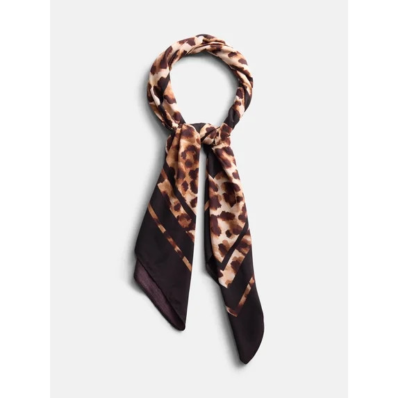 Scenario Women's Printed Square Scarf, Leopard | Walmart (US)