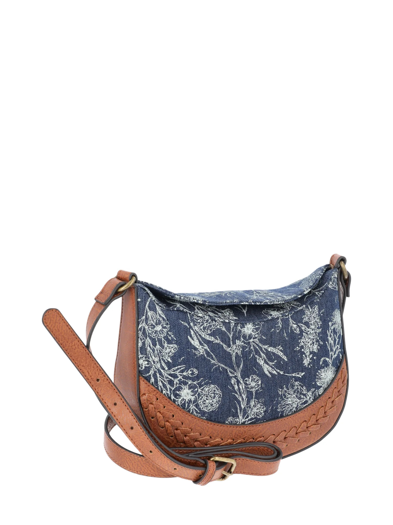 The Pioneer Woman Floral Denim Crossbody Bag, Women’s | Walmart (US)