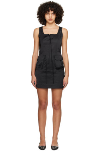 Black Cargo Minidress | SSENSE