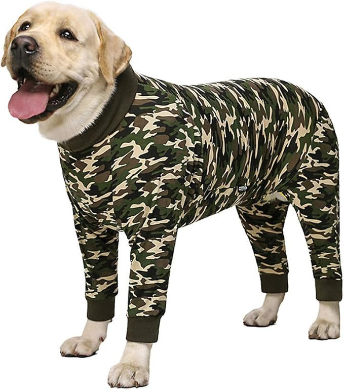 Dog Pajamas Jumpsuit For Med, Large Dogs, Lightweight Onesie After Surgery Or Full Belly By Miaododo | Amazon (US)