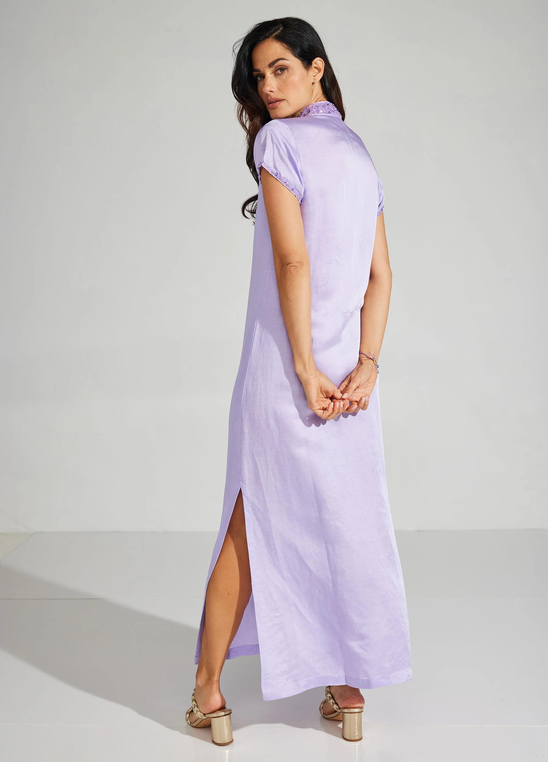 Meg 54" Cap Sleeve Caftan | BELLA TU