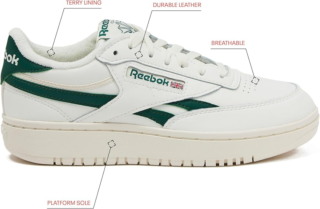 Reebok Womens Club C Double Revenge Platform Tennis Shoes for Women, Fashion Womens Sneakers | Amazon (US)