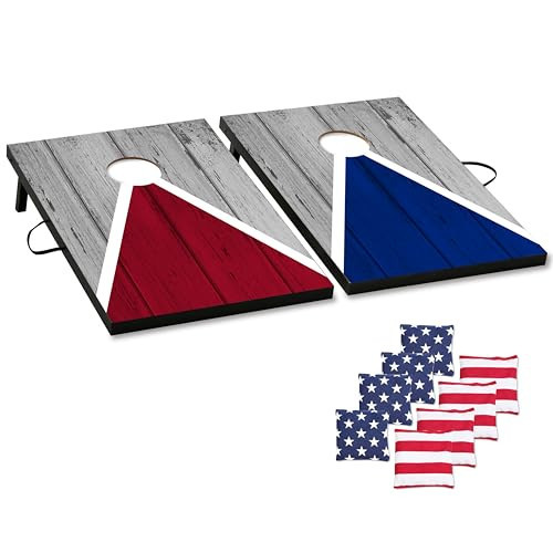 Portable Cornhole Board Set - Premium MDF Wood Corn Hole Game with 8 Regulation Bean Bags, for Backyard, Camping, and Outdoor Tailgating - Choose 3x2' Tailgate or 4x2' Regulation Size | Amazon (US)