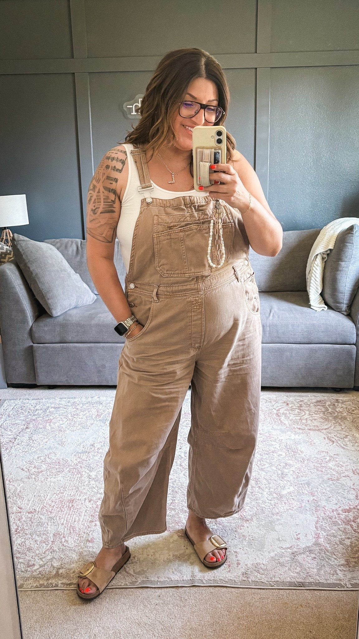 White tank - L
GAP overalls - L
Big buckle Birkenstocks

#LTKOver40 #LTKSaleAlert #LTKMidsize
