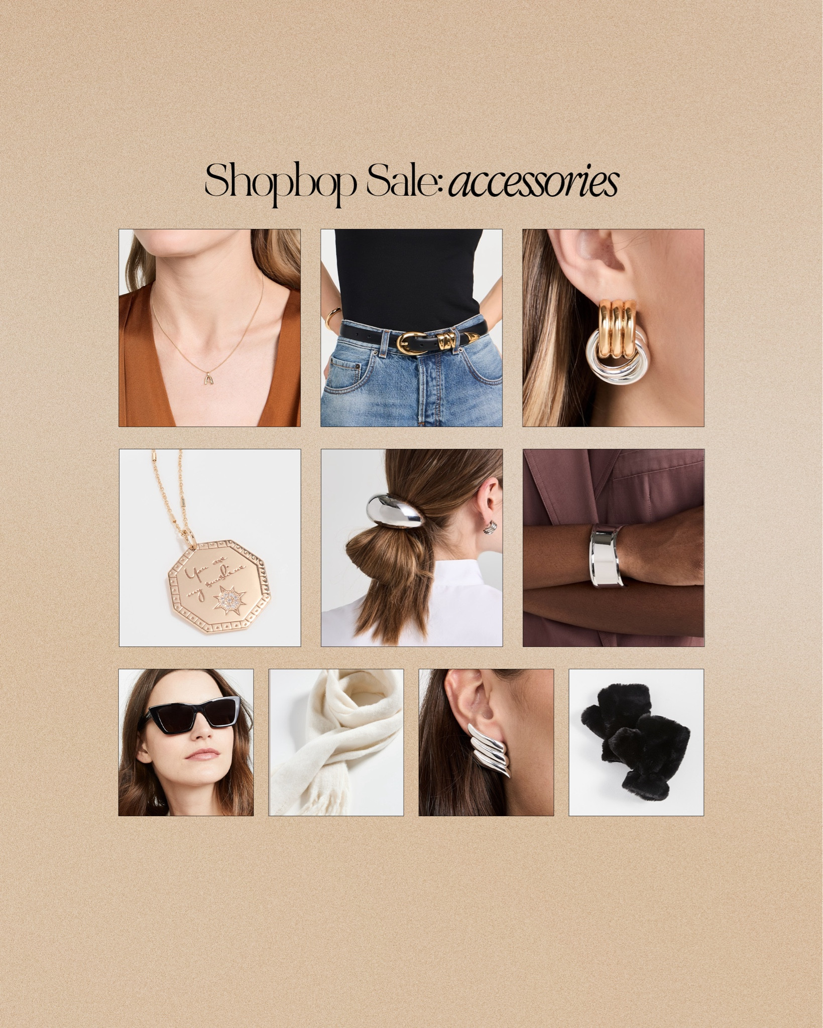 Shopbop Sale: Accessories 

Code: STYLE 
15% off orders of $200+
20% off orders of $500+
25% off orders of $800+