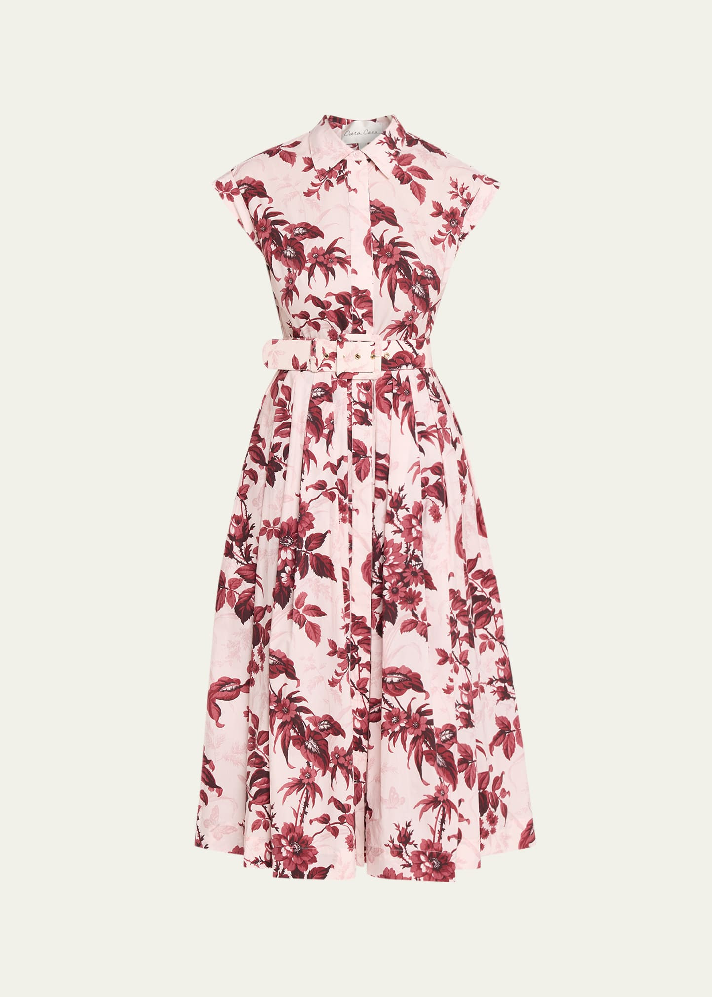 Cara Cara Octavia Floral Cap-Sleeve Dress | Bergdorf Goodman