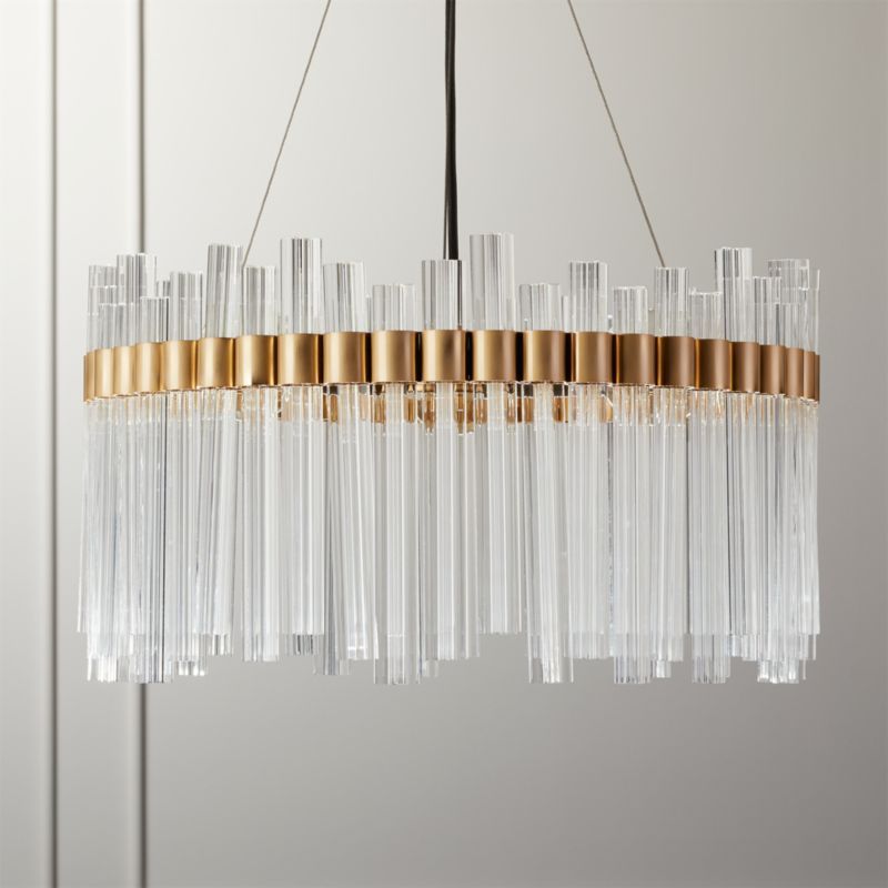 Orion Glass Crystal Chandelier + Reviews | CB2 | CB2
