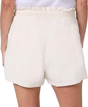 HANG TEN Women's Linen Blend Summer Shorts - Lightweight Casual Elastic Waist Shorts with Pockets... | Amazon (US)