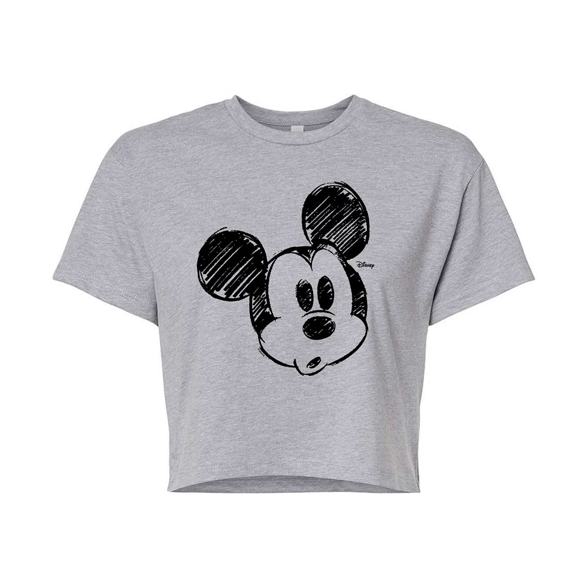 Disney's Mickey Mouse Juniors' Sketch Head Cropped Tee | Kohl's