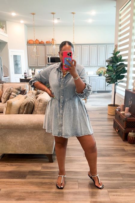 

Dress -  small 
Sandals-  tts 

Vacation outfit - dress - summer dress - summer style - sandals - denim dress - mini dress - date night outfit - outfit - affordable dress - affordable outfit -  #ltkfindsunder50 #ltkshoecrush #ltkstyletip