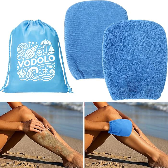2 in 1 Sand Remover for Beach,2Pcs Sand Wipe Off Mitts for Beach,Beach Vacation Essentials for Ki... | Amazon (US)