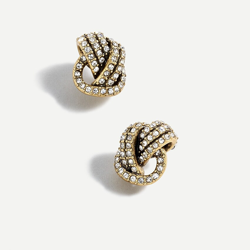 Sparkle knot stud earrings | J. Crew US