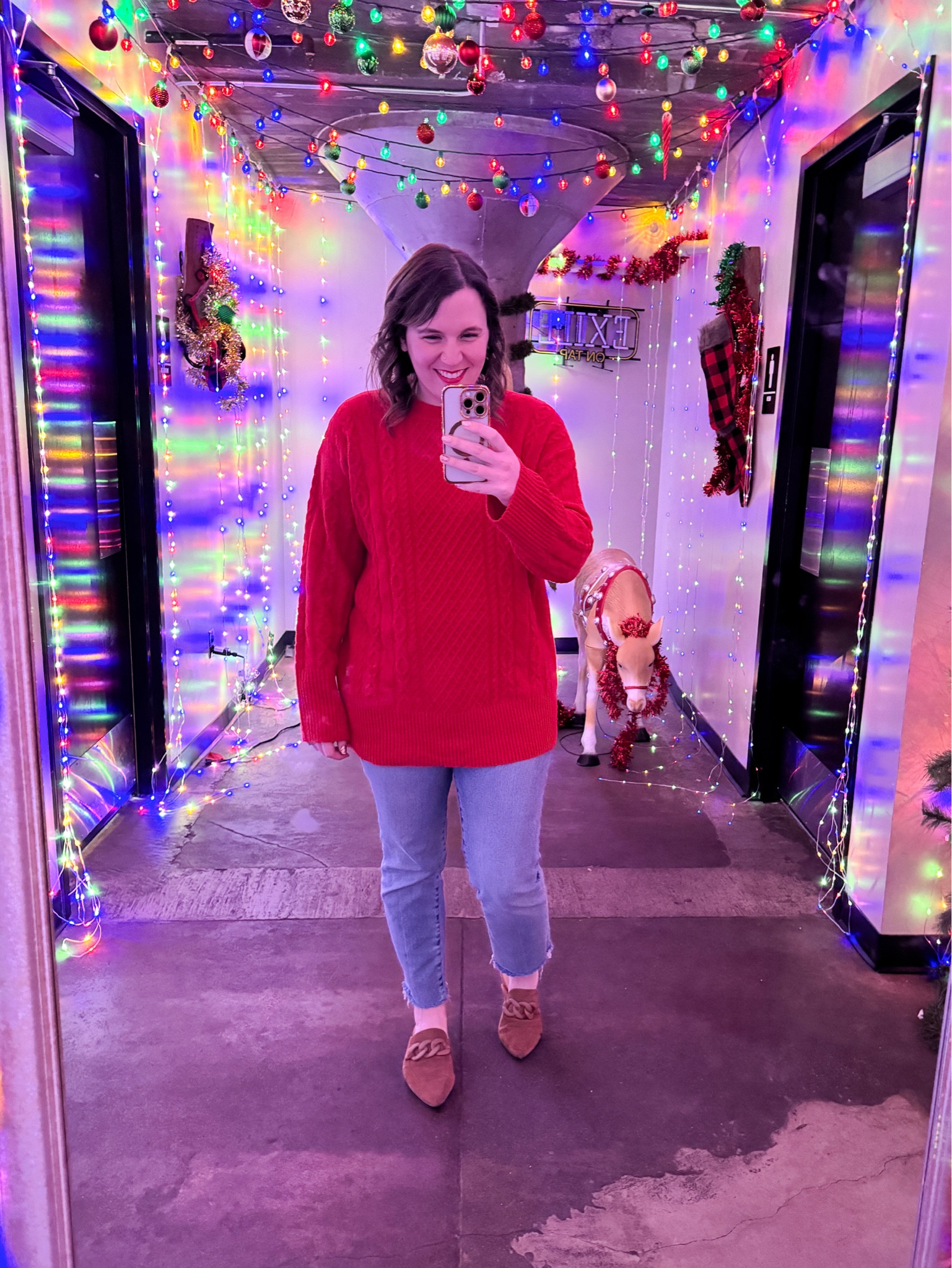 A cozy oversized red cable knit sweater for a fun holiday pop up meal. 

I’m in a large in the sweater  

#LTKHoliday #LTKSeasonal #LTKmidsize