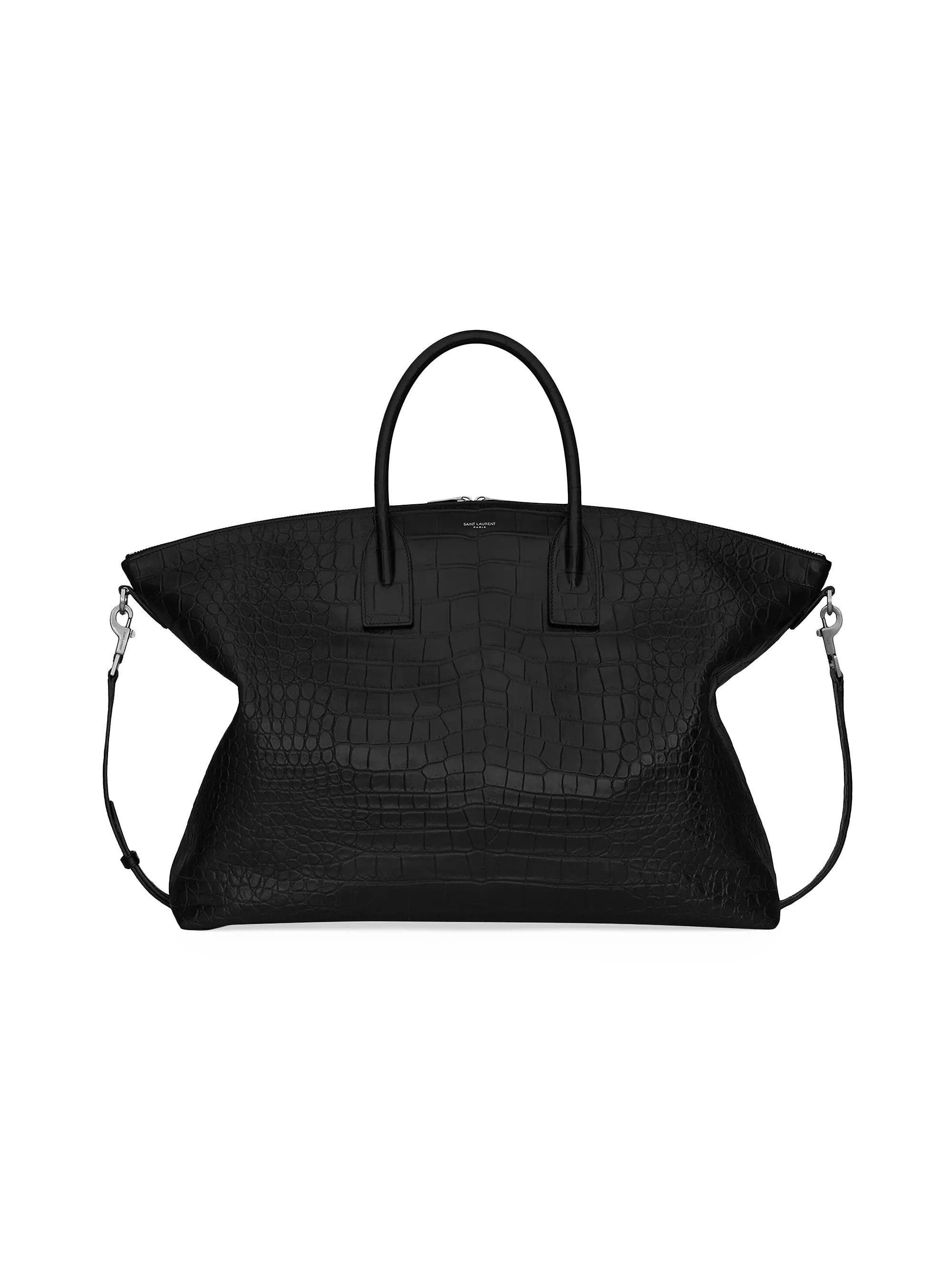 Giant Bowling Bag in Crocodile-Embossed Leather | Saks Fifth Avenue