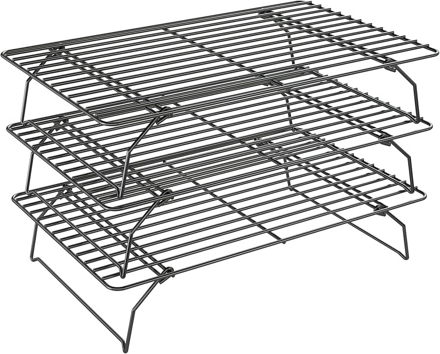 3 Tier Stackable Cooling Rack for Batch Cooling Cookie, Pizza, Cake-15.8”x 10”- Heavy Duty Co... | Amazon (US)