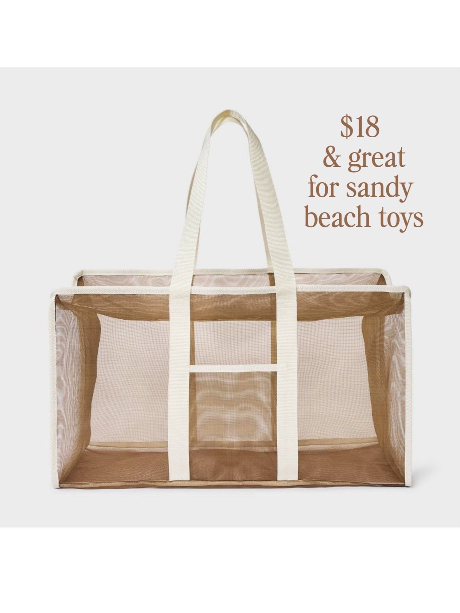 For $18 I’m ordering this to try out for all our beach toys. Also comes in black. 

Target, kids, summer

#LTKmomlife #LTKKids #LTKHome