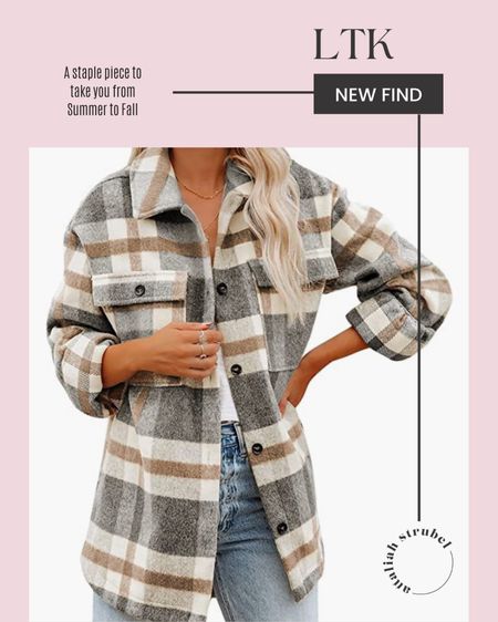 Neutral plaid shacket is a staple transition piece from summer to fall

#LTKSeasonal #LTKstyletip #LTKeurope