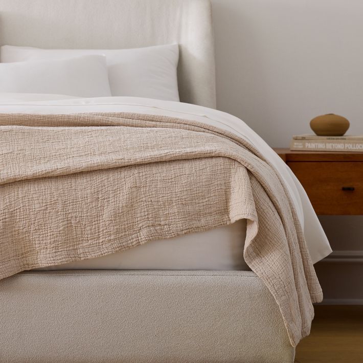 Silky TENCEL™ & Cotton Matelasse Blanket | West Elm (US)