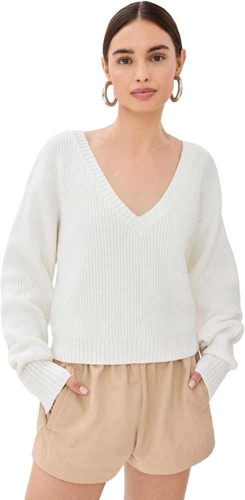Good American Women's Cozy Deep V Sweater | Amazon (US)