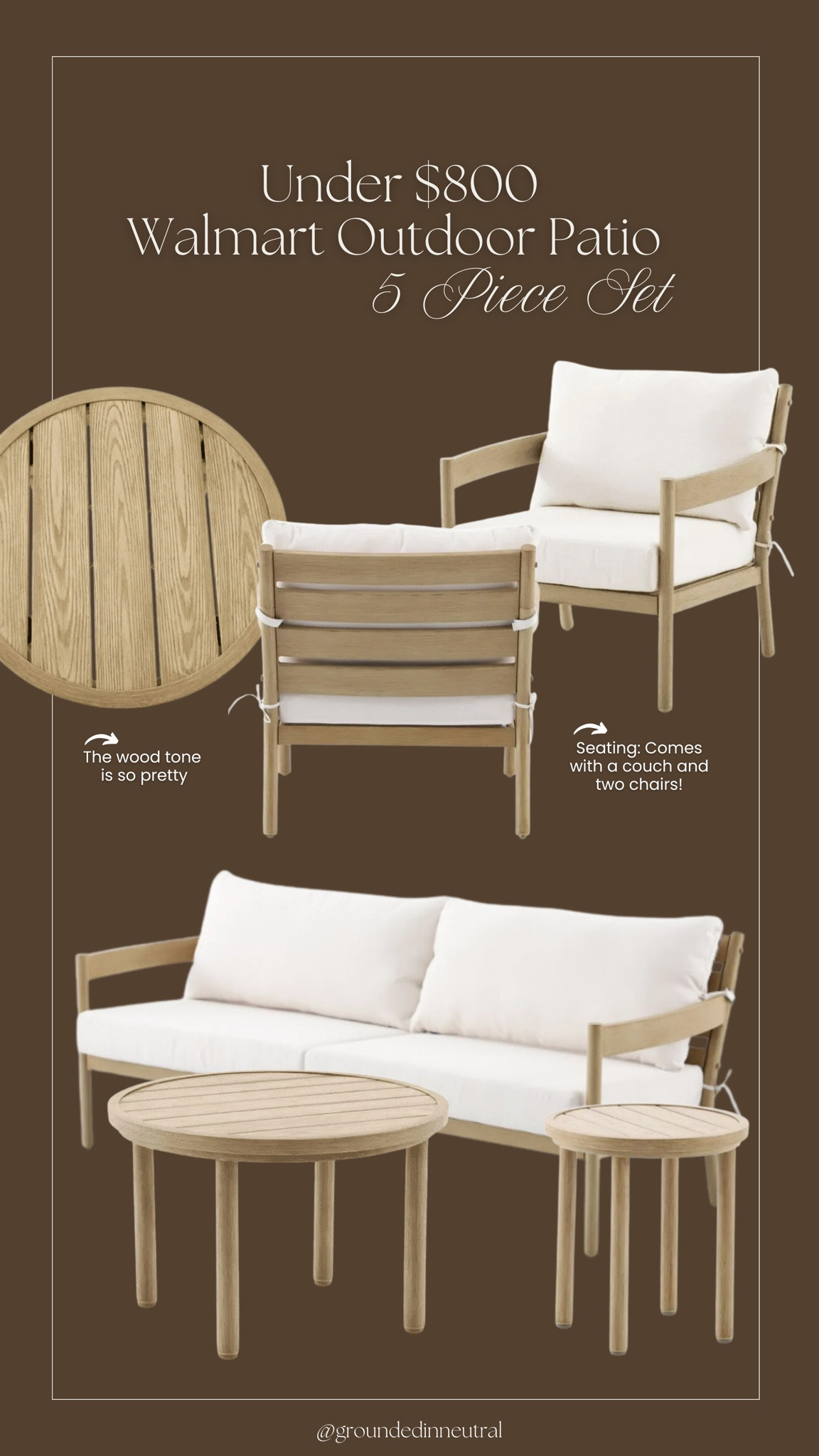 I can’t believe this beautiful patio set from Walmart is under $800. 🤯 

Walmart furniture finds, patio set, outdoor furniture 

#LTKHome #LTKStyleTip