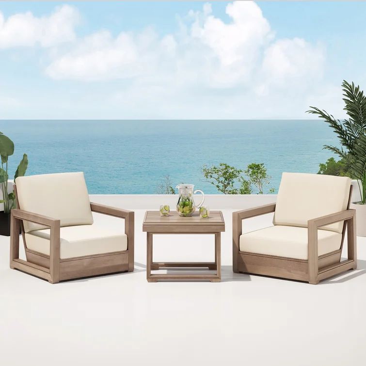 Confida 2 - Person Outdoor Seating Group with Cushions | Wayfair North America
