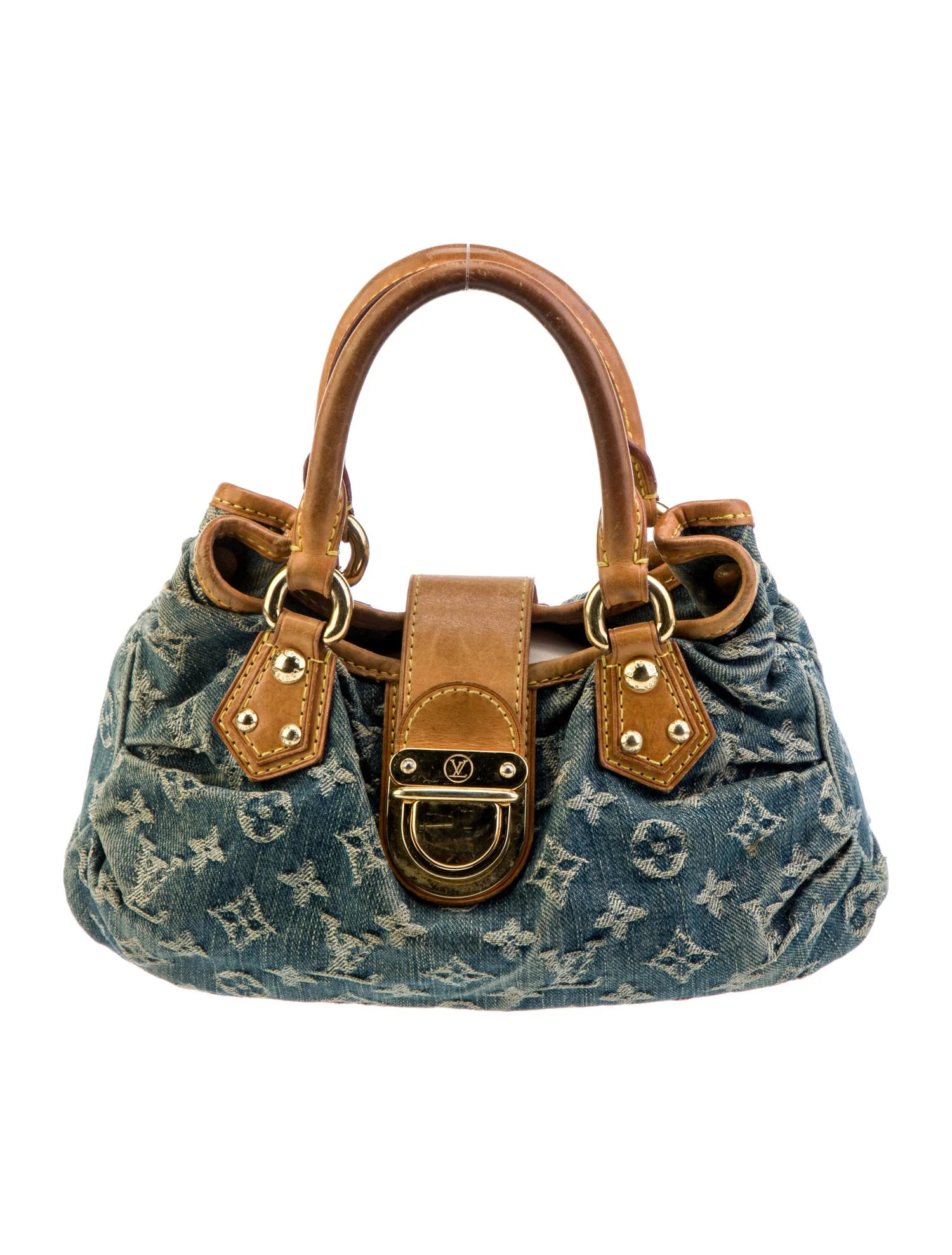 Monogram Denim Pleaty | The RealReal