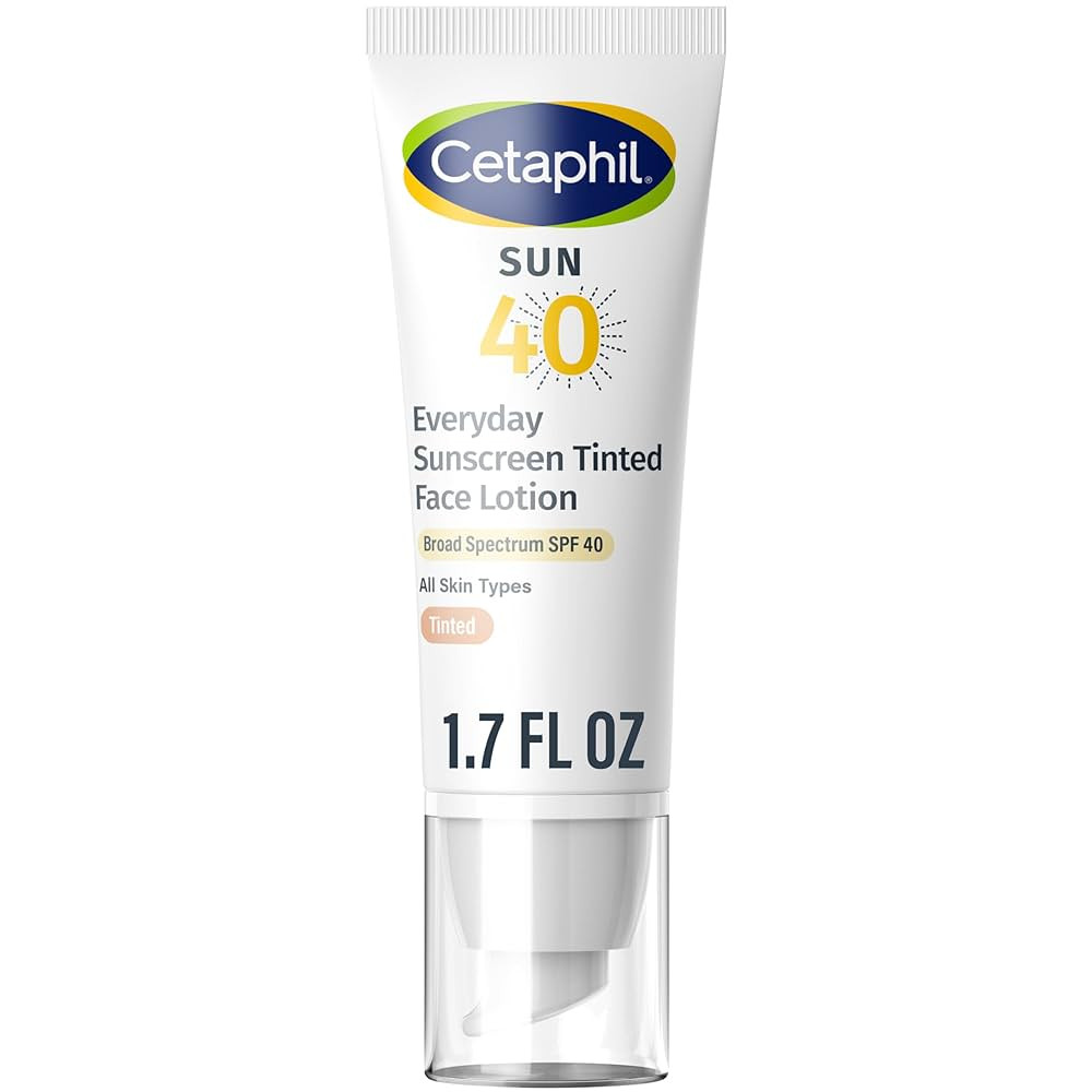 CETAPHIL Everyday Sunscreen Tinted Lotion for Face, 1.7 fl oz, 100% UVA/UVB Mineral Sunscreen: Ti... | Amazon (US)