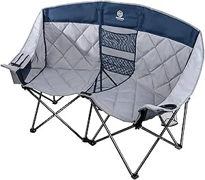 Coastrail Outdoor Folding Double Camping Chairs Premium Comfort Portable Love Seat Lawn Chairs Fo... | Amazon (US)