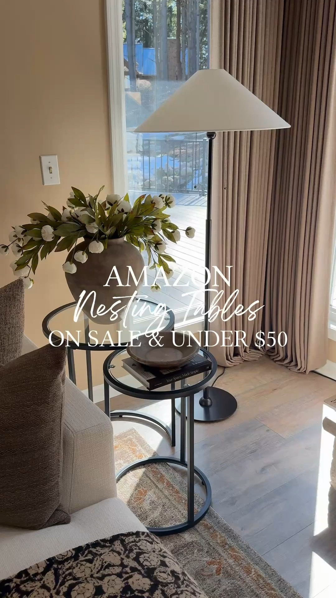 Nesting Tables Under $50

Follow @farmtotablecreations on Instagram for more home finds, styling ideas, and daily inspiration.

These beautiful nesting tables from Amazon are currently on sale for under $50, and they’re one of those pieces that instantly makes a space feel styled and functional. I love using nesting tables because you get multiple surfaces without taking up extra room — simply tuck the smaller table underneath when you don’t need it, or pull it out when guests are over.  ￼

They’re perfect beside a sofa, layered next to a chair, or even styled with a vase and a few favorite décor pieces for that cozy, collected look. Such an easy way to add warmth and practicality to a living room without spending a fortune.

#nestingtables #sidetable #accenttable #livingroomdecor #livingroomfurniture #coffeetable #amazonhome #amazonfinds #homedecor #decorfinds

#LTKHome #LTKSaleAlert