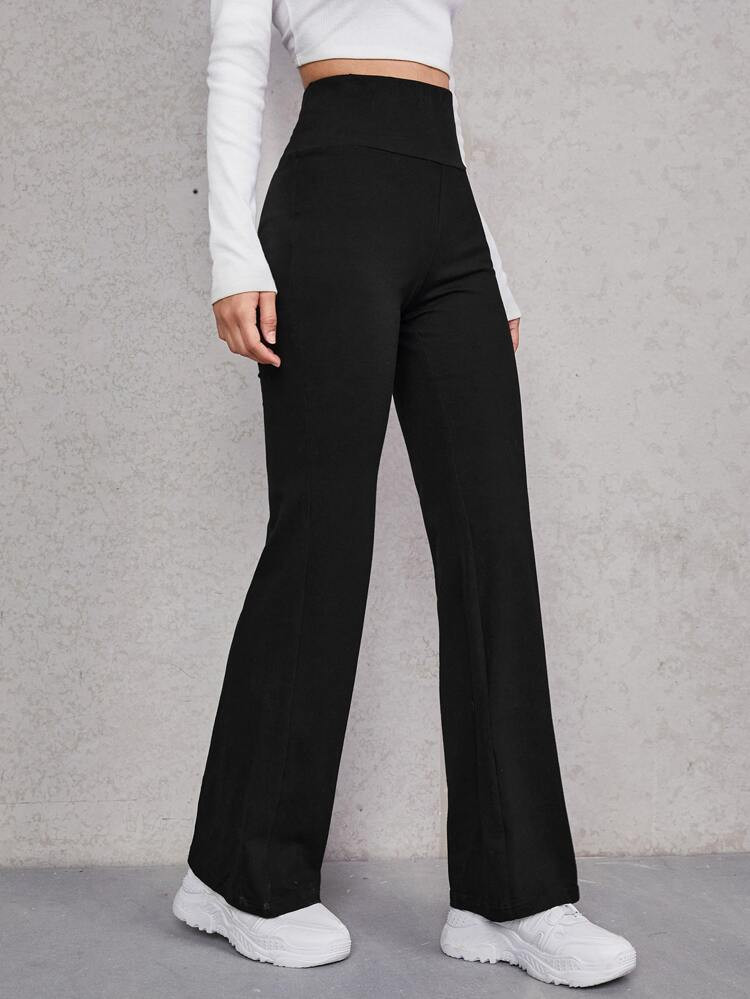 SHEIN Unity Wide Waistband Flare Leg Pants | SHEIN