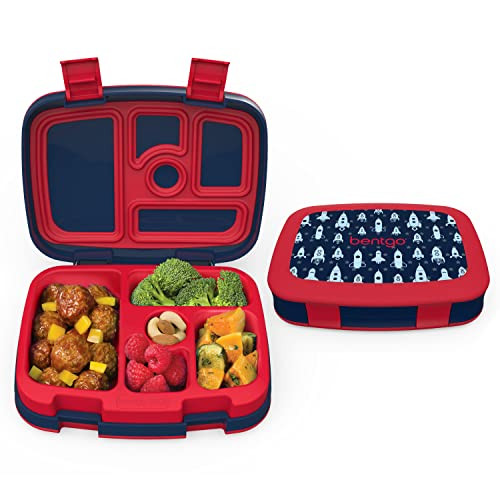 Bentgo® Kids Prints Leak-Proof, 5-Compartment Bento-Style Kids Lunch Box - Ideal Portion Sizes f... | Amazon (US)