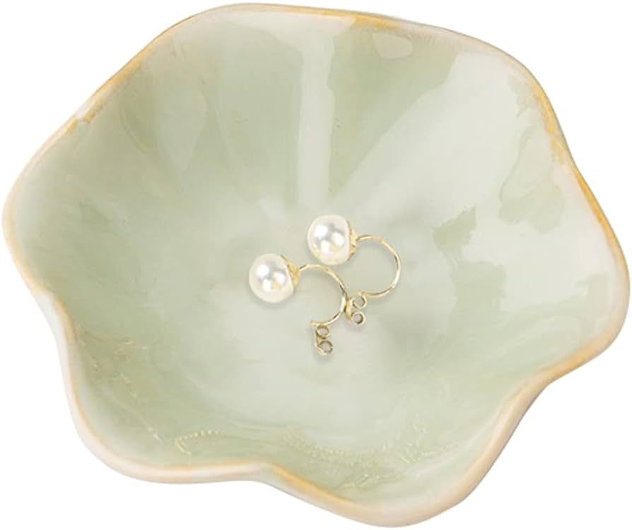 Ceramic jewelry dish,leaf jewelry tray key tray,small ring dish holder Jewelry Plate trinket tray... | Amazon (US)