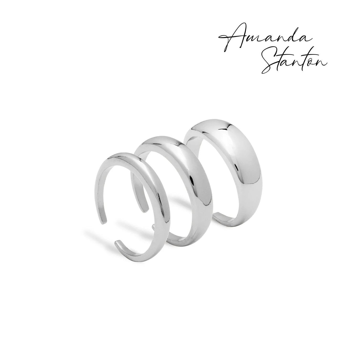 Domed Ring Stack (Silver) | Abbott Lyon
