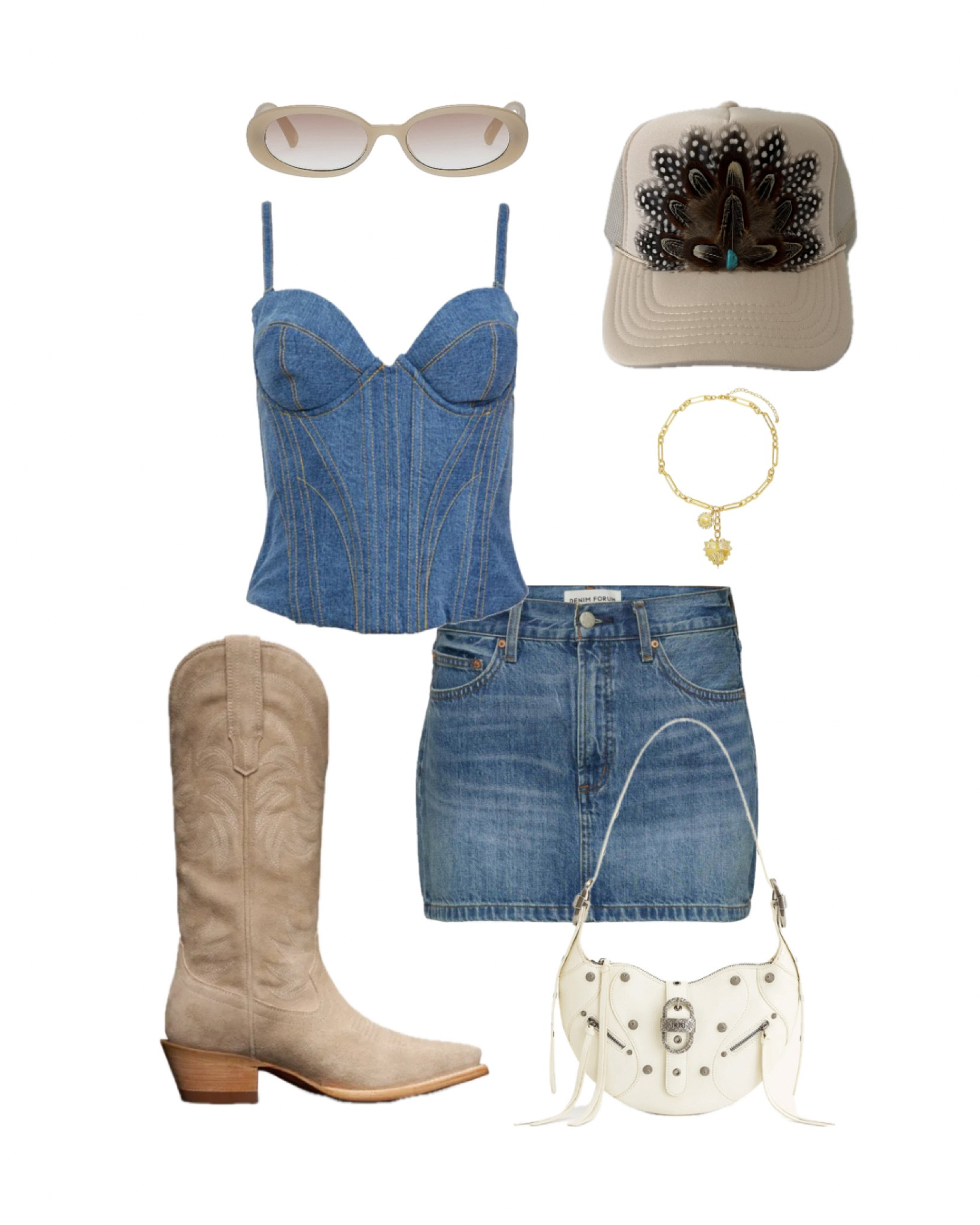 feather trucker hat, county concert outfit ideas, western fashion, rodeo style 

#LTKFestival
