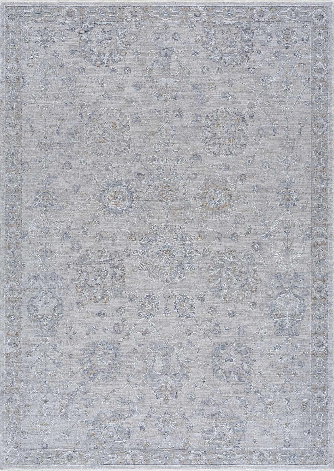 Albuquerque Traditional Bordered Area Rug - Light Gray, Gray, Charcoal - 5' x 7'5" | Amazon (US)